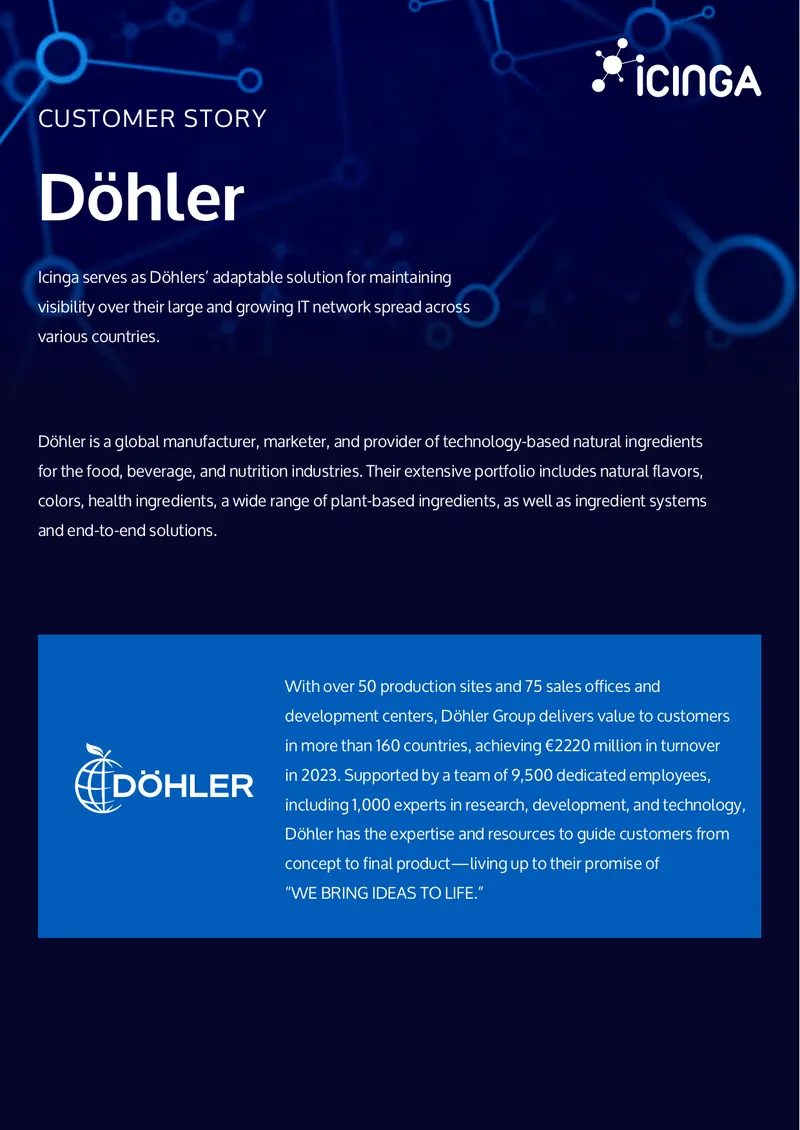 Döhler Group IT Monitoring Solution Case Study