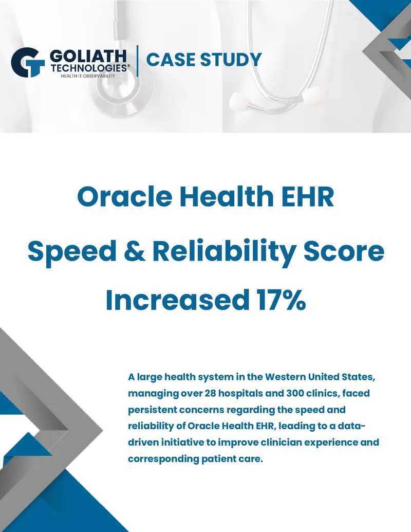 Oracle Health EHR Speed and Reliability Case Study