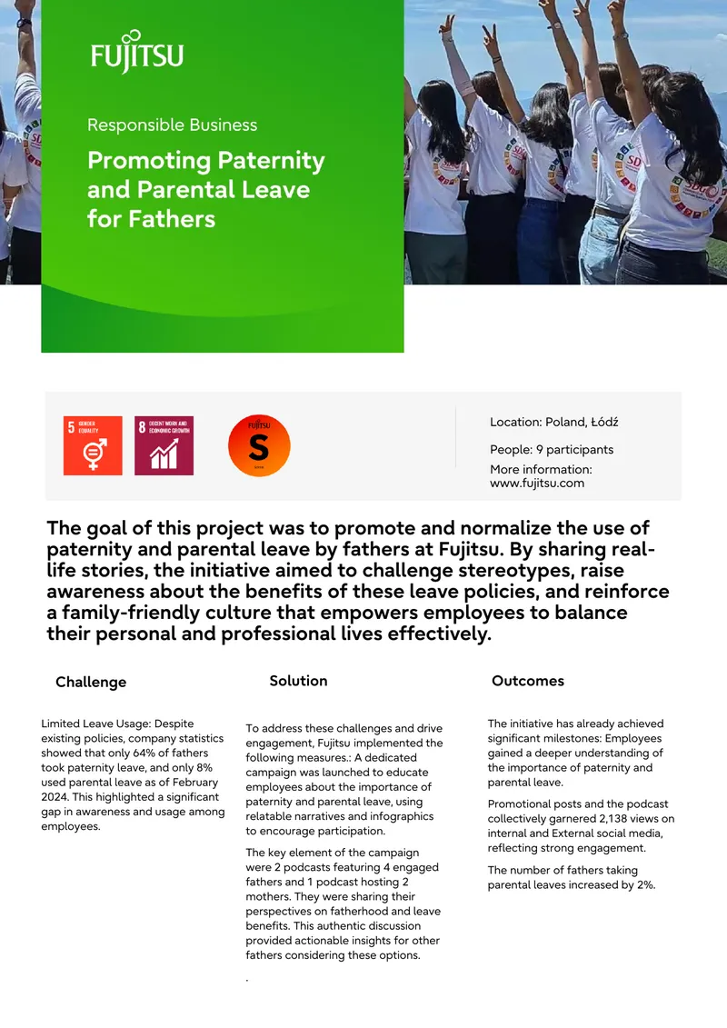 Promoting Paternity and Parental Leave at Fujitsu