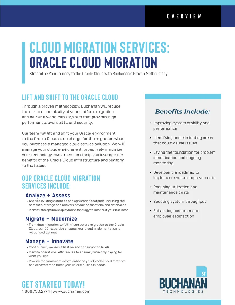 Oracle Cloud Migration Services Overview