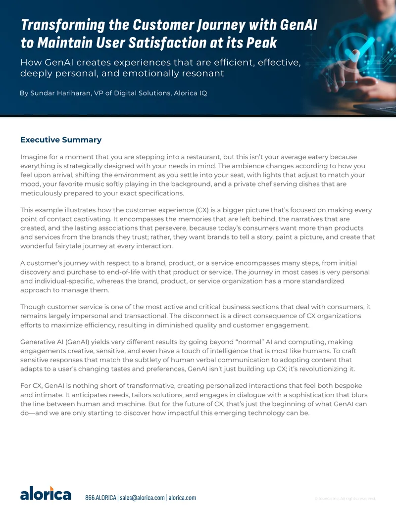 Transforming Customer Journeys with Generative AI
