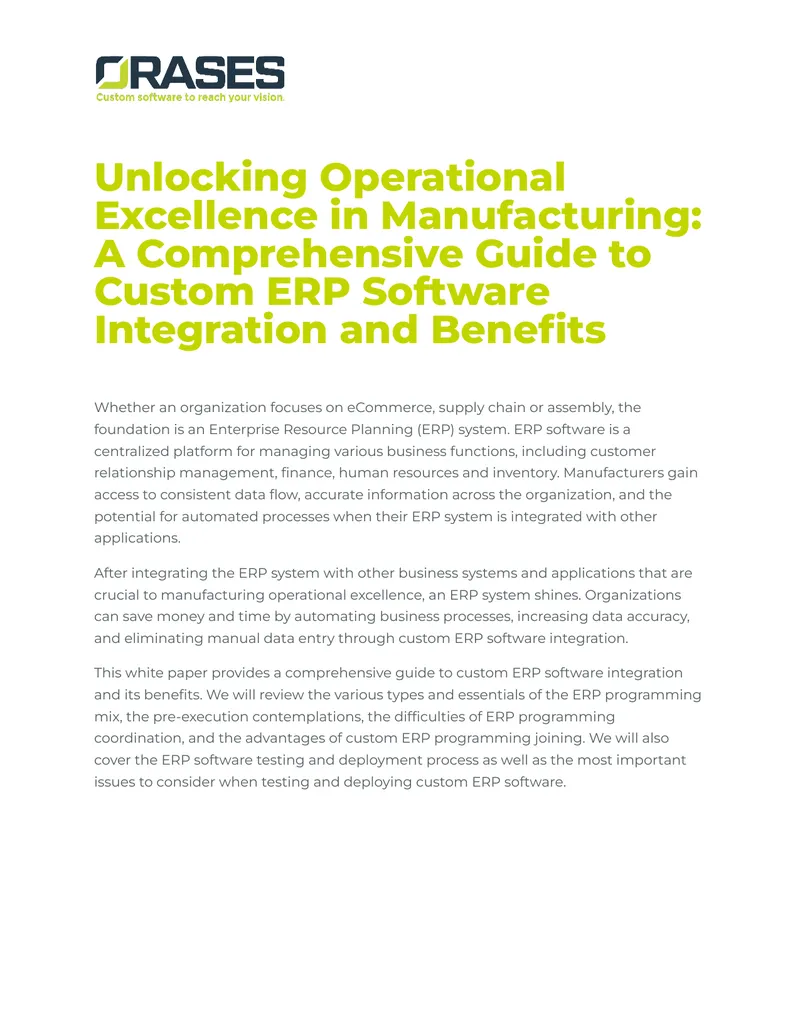 Custom ERP Software Integration Guide for Manufacturing