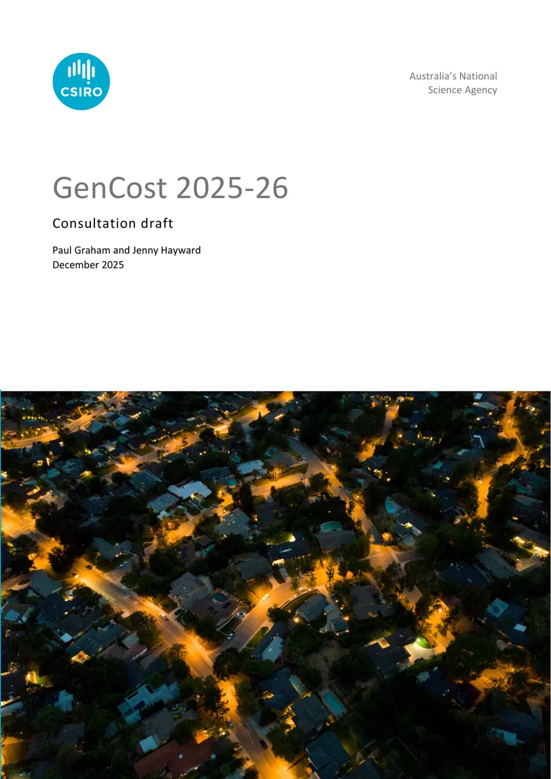 GenCost 2025-26 Consultation Draft