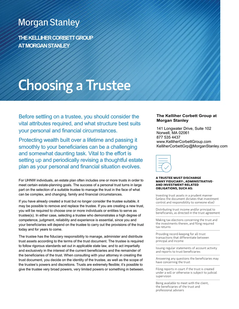 Trustee Responsibilities and Selection Criteria