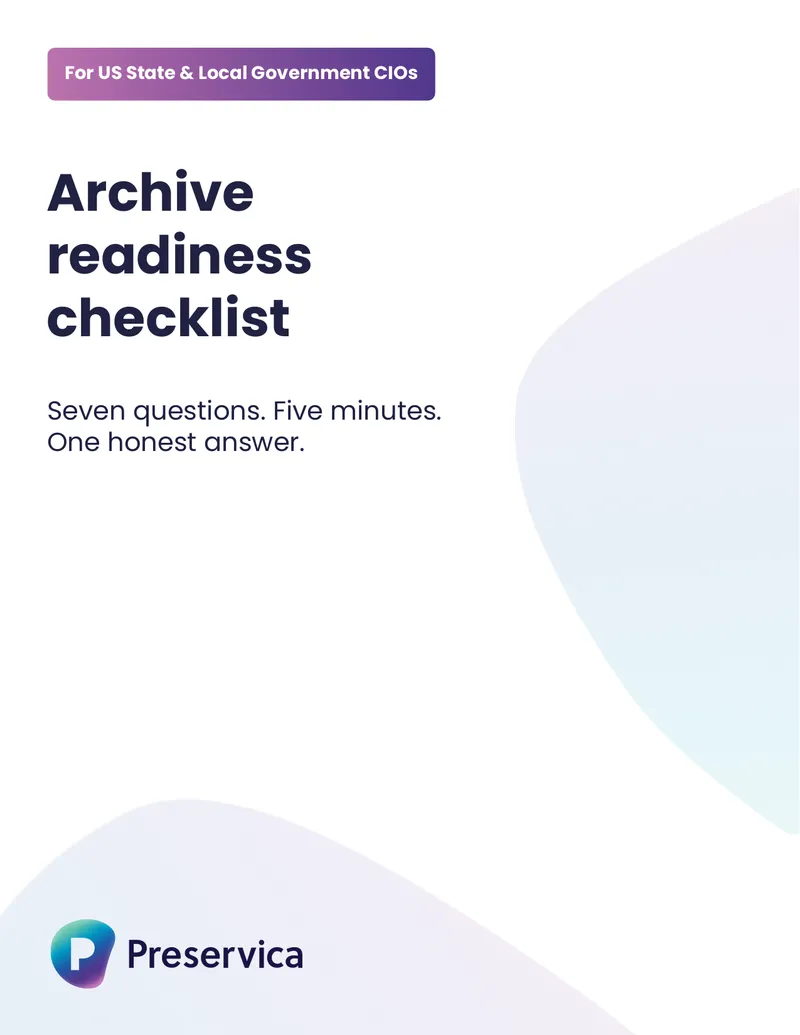 Archive Readiness Checklist for Government CIOs