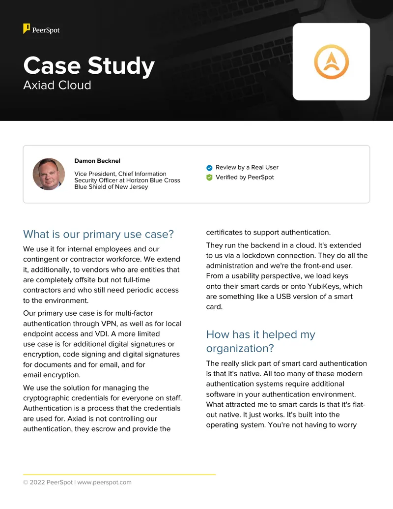 Axiad Cloud User Experience Case Study