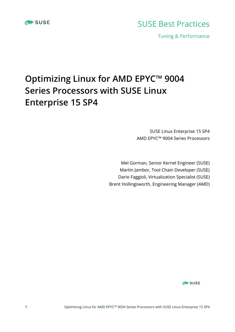 Optimizing Linux for AMD EPYC 9004 Series Processors
