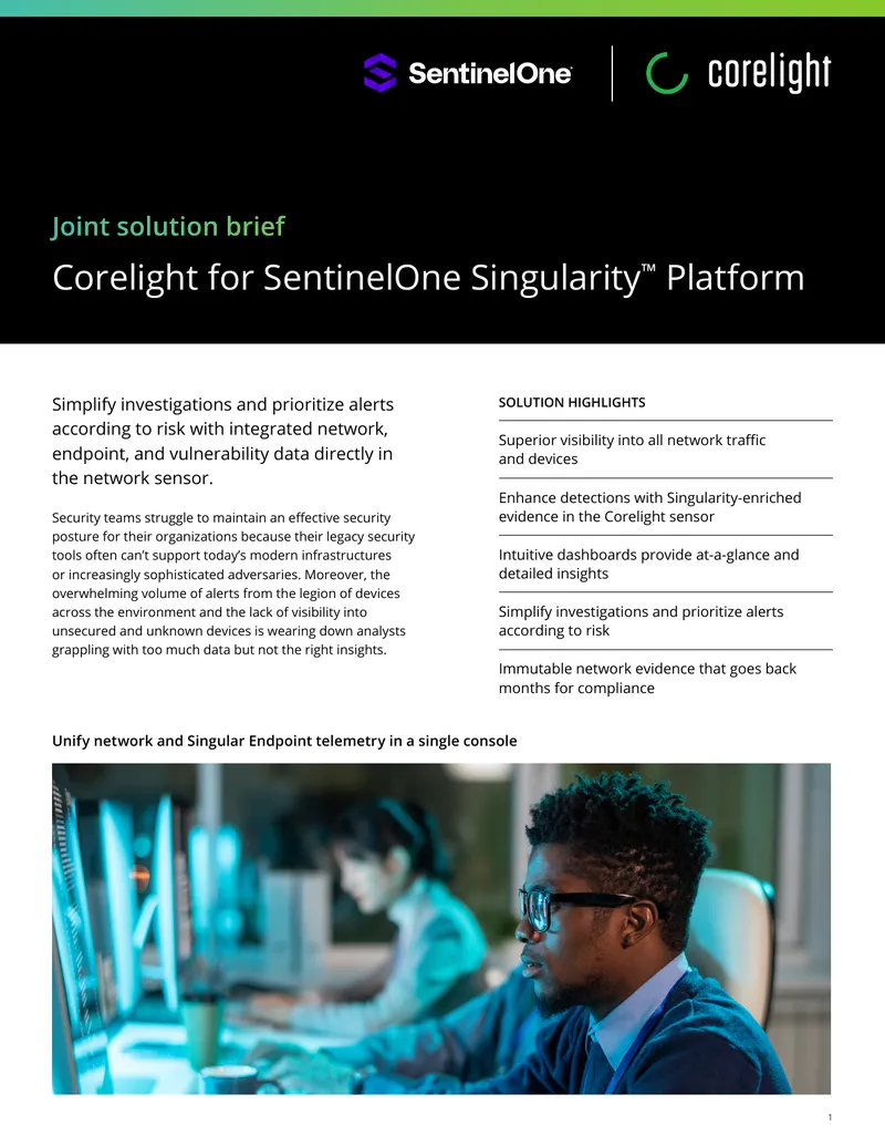 Corelight Integration with SentinelOne Singularity Platform