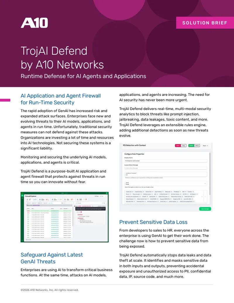 TrojAI Defend Runtime Security Solution Brief