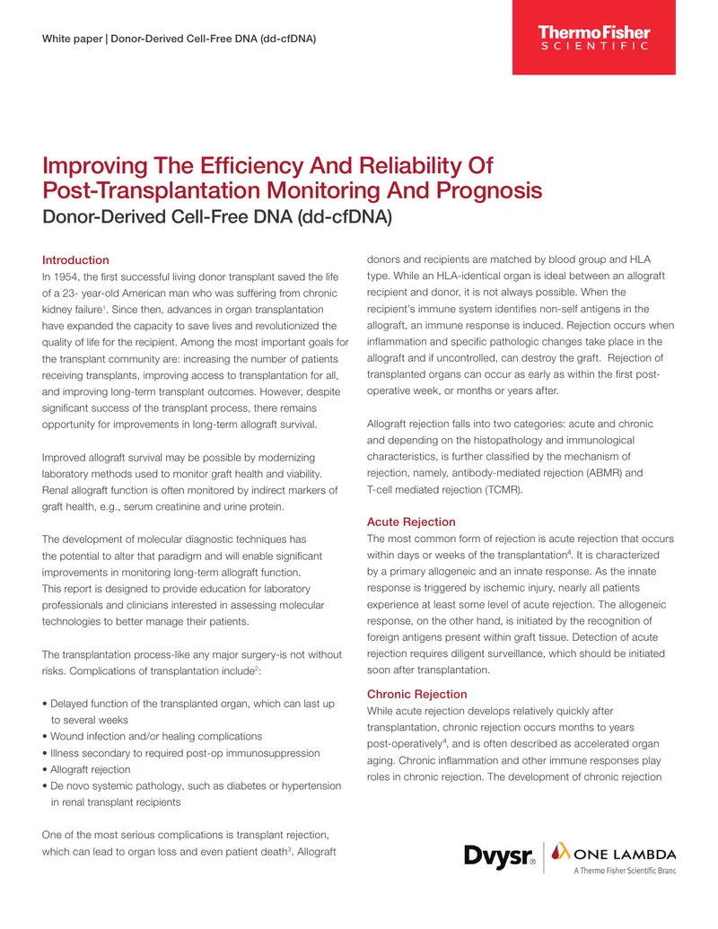 Improving Efficiency and Reliability of Post-Transplantation Monitoring
