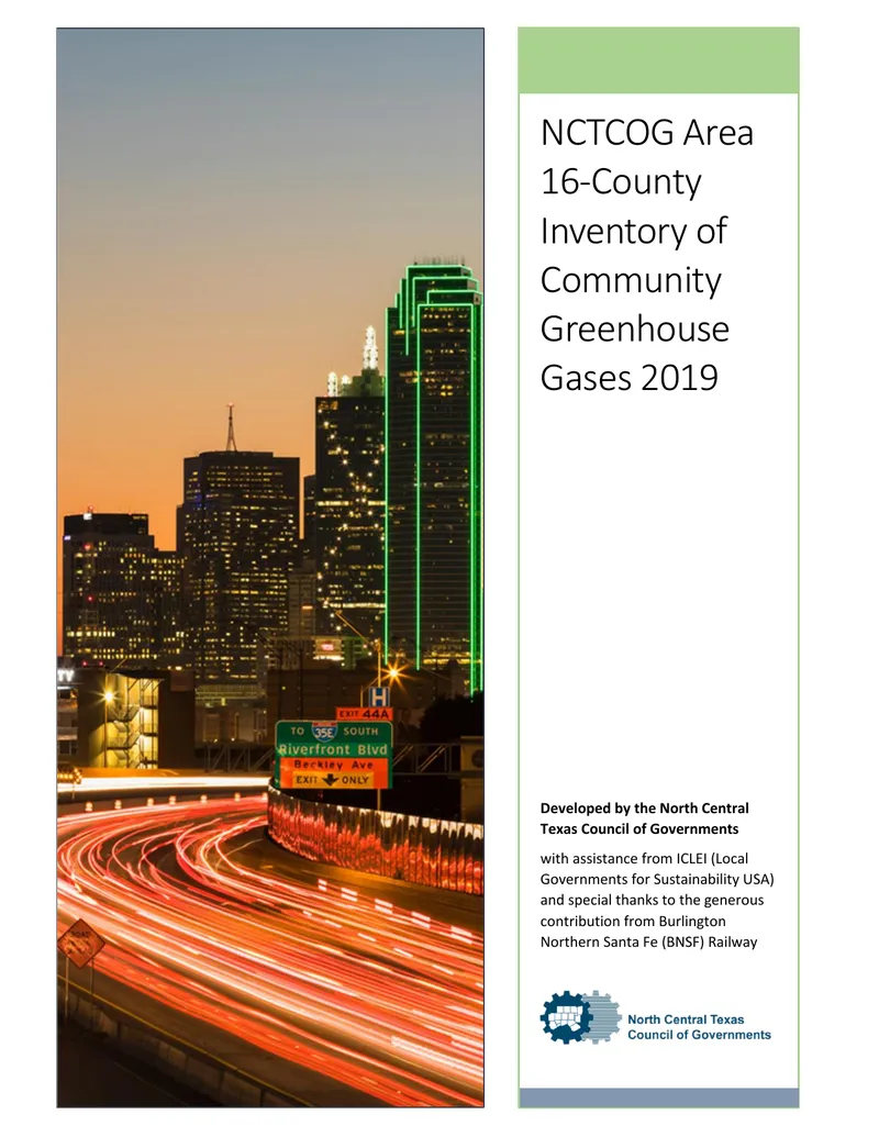 North Central Texas 2019 Greenhouse Gas Inventory