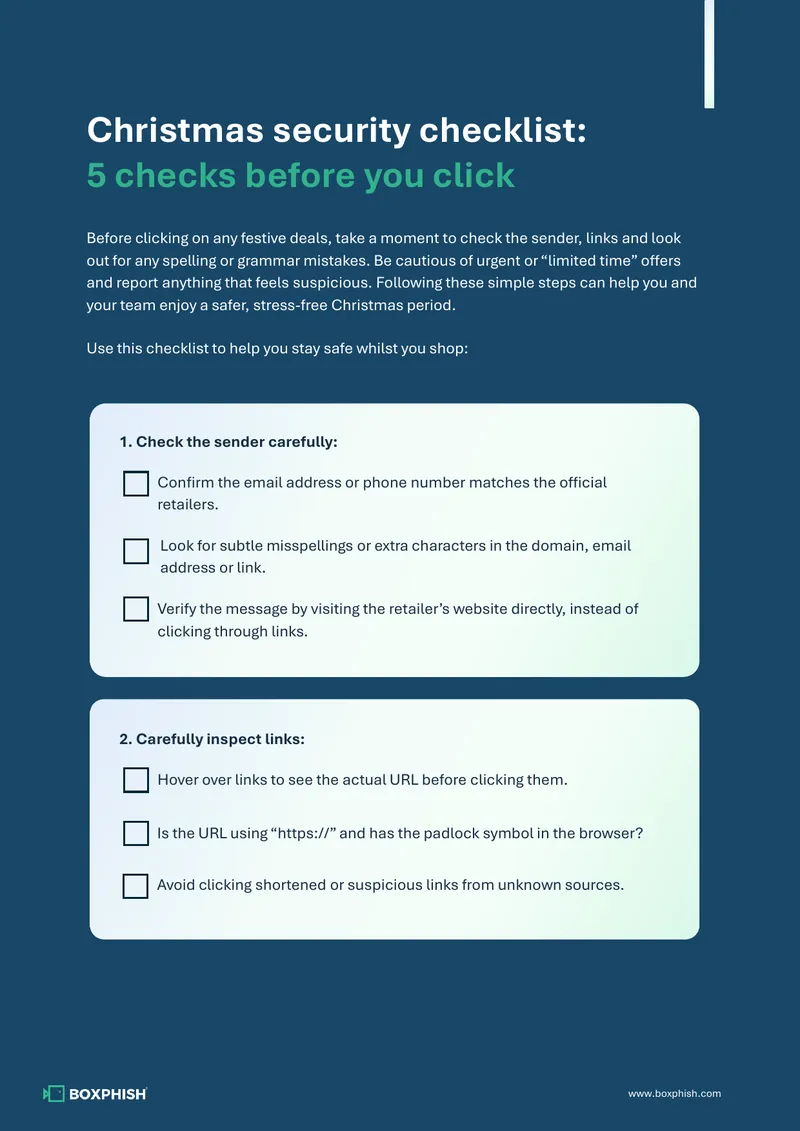 Christmas Security Checklist for Safe Online Shopping