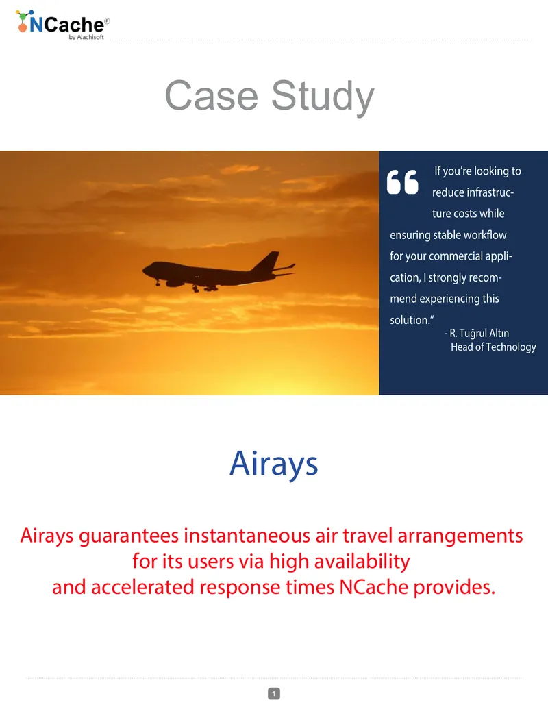 Airays Case Study on NCache Implementation