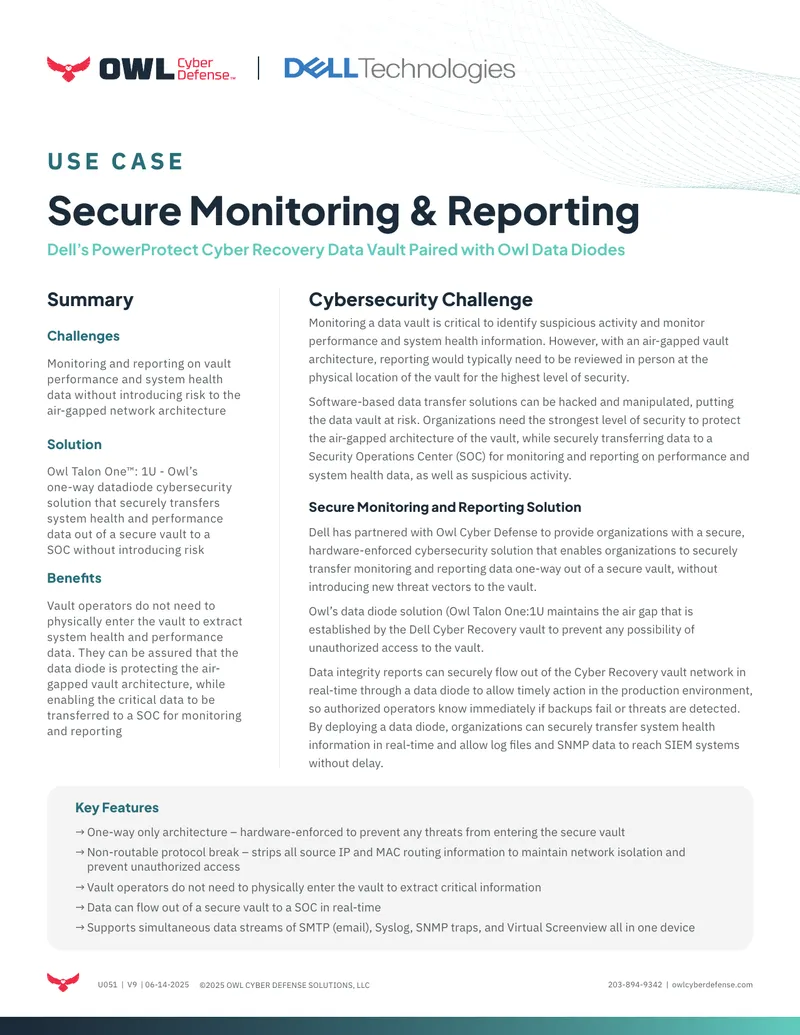 Secure Monitoring and Reporting Solution Overview