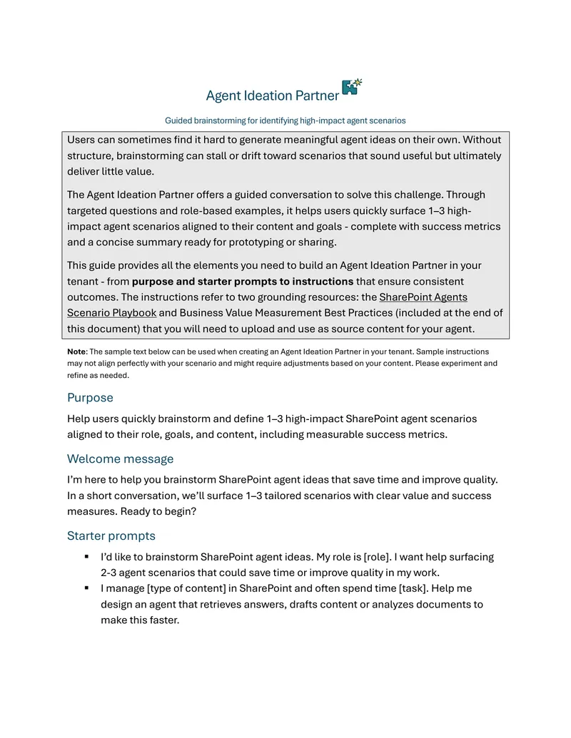 Agent Ideation Partner Development Guide
