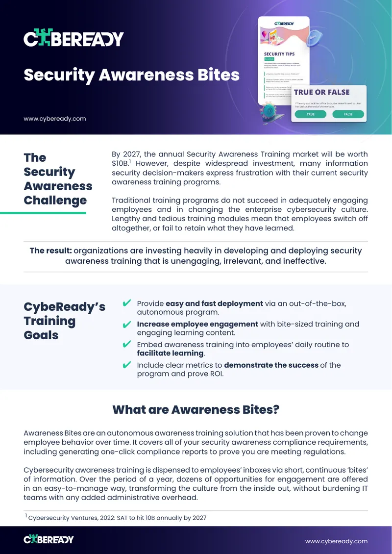 Autonomous Cybersecurity Awareness Training Solution