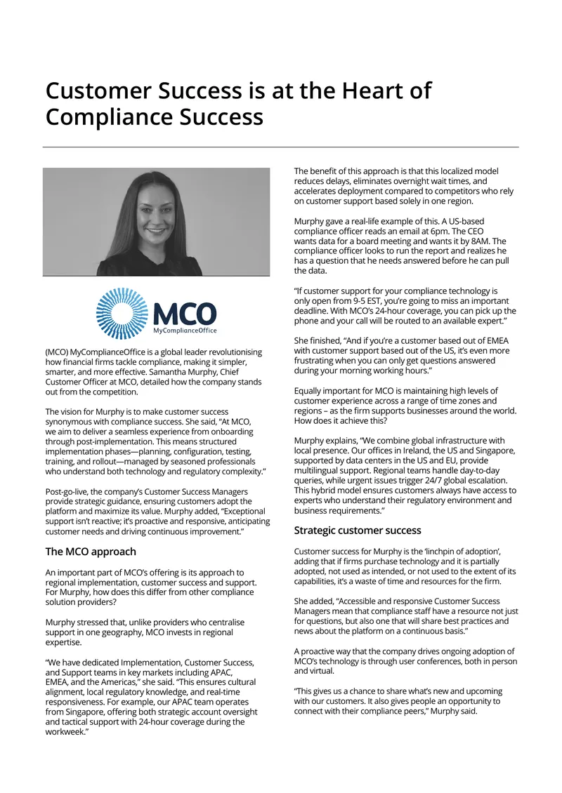 Customer Success Strategies in Compliance Technology