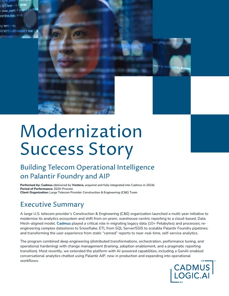 Telecom Analytics Ecosystem Modernization Initiative