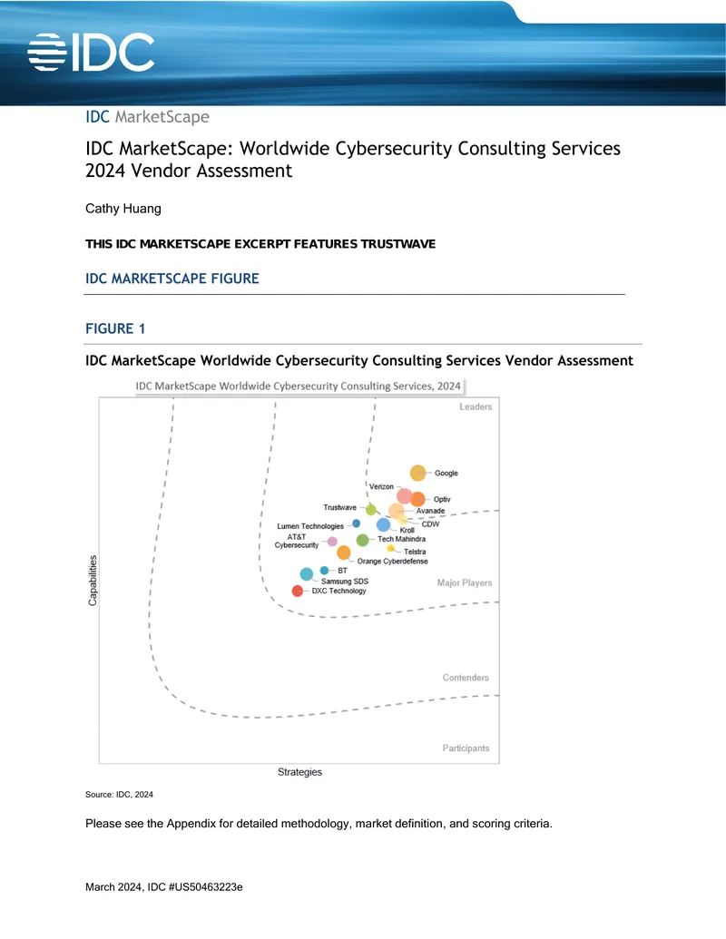 Worldwide Cybersecurity Consulting Services Vendor Assessment
