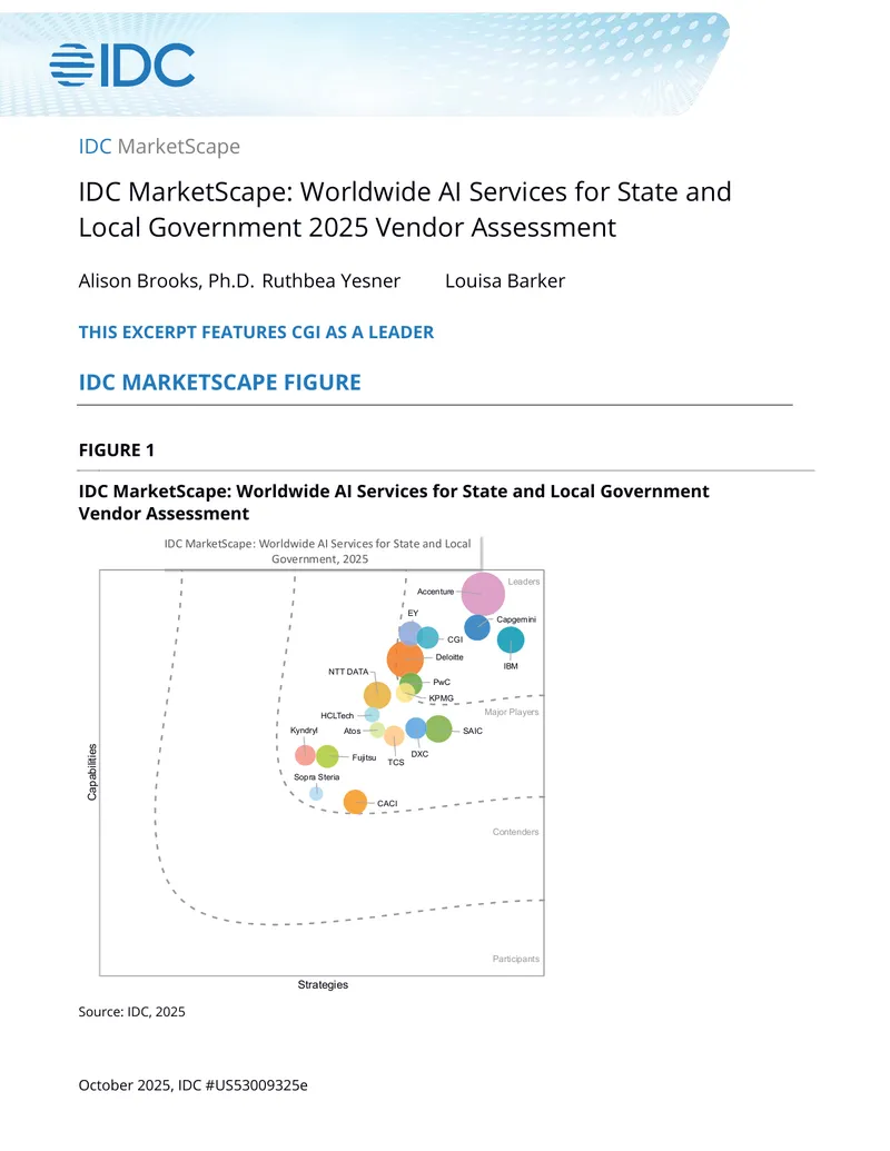 Worldwide AI Services for State and Local Government 2025 Vendor Assessment
