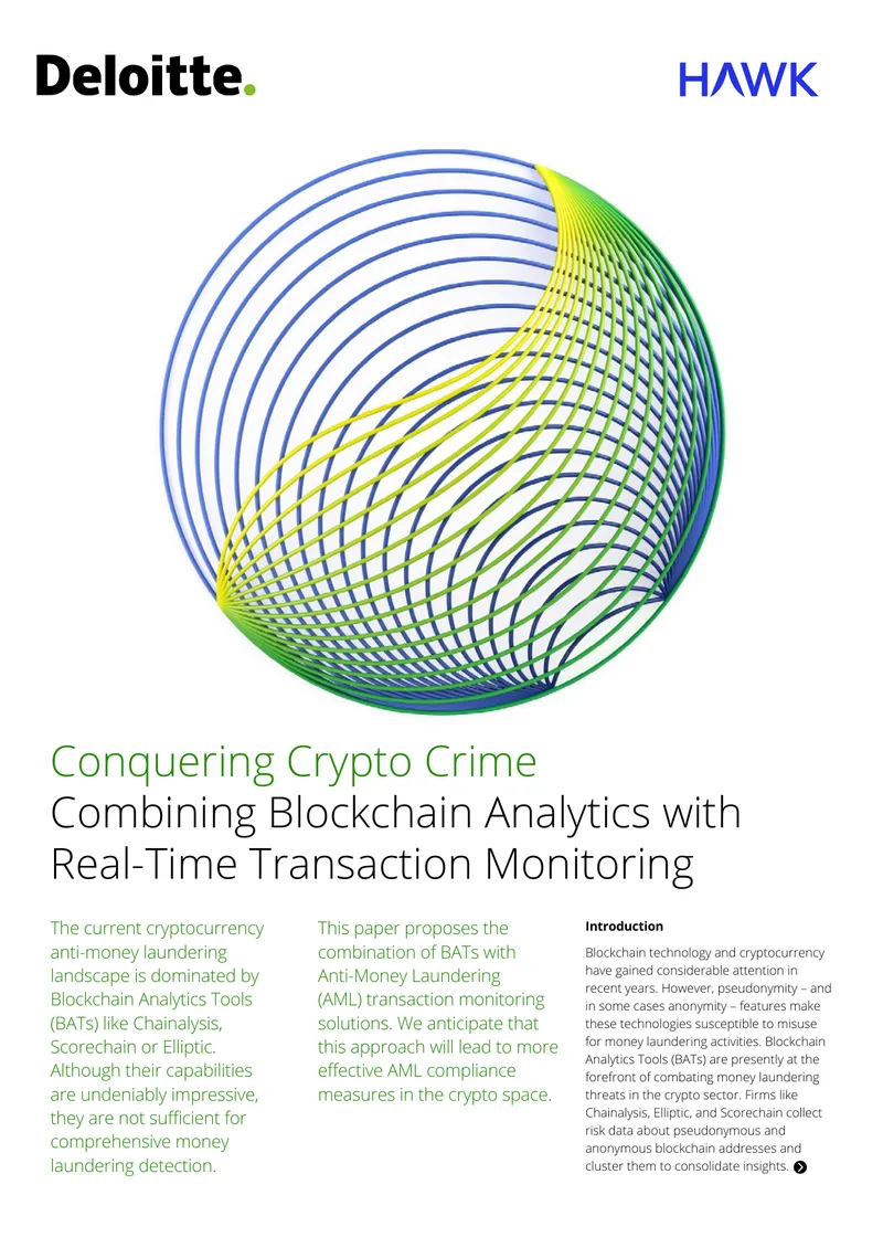 Combining Blockchain Analytics with Transaction Monitoring