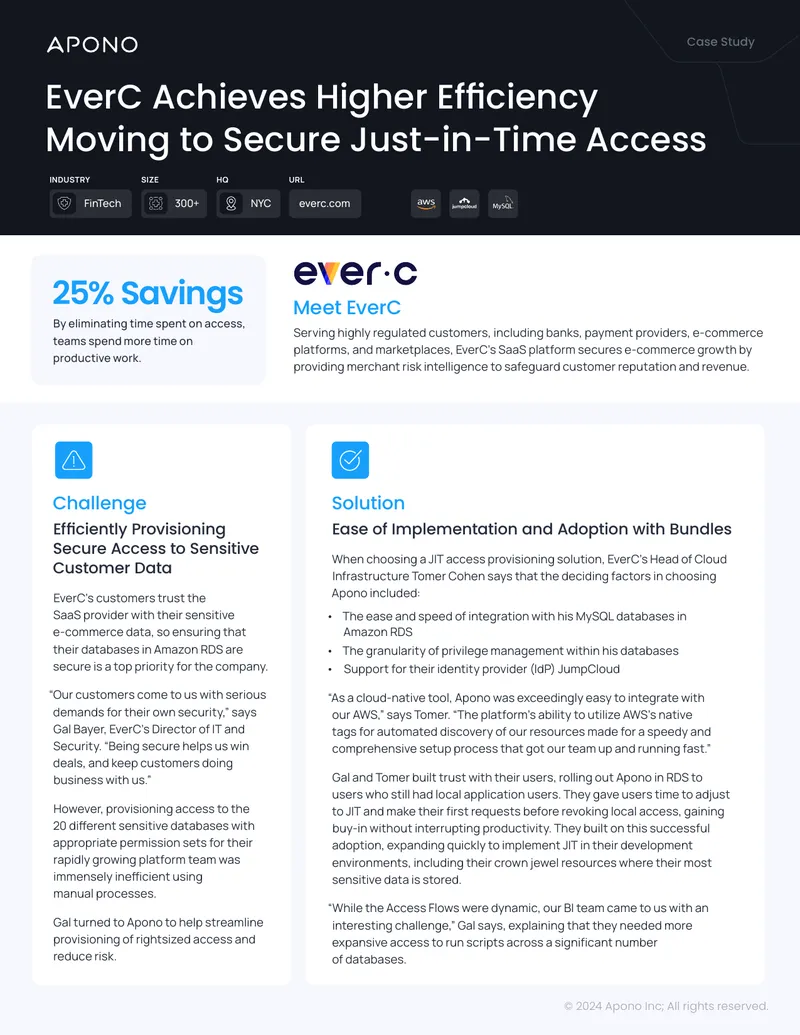 EverC Case Study on Just-in-Time Access Provisioning