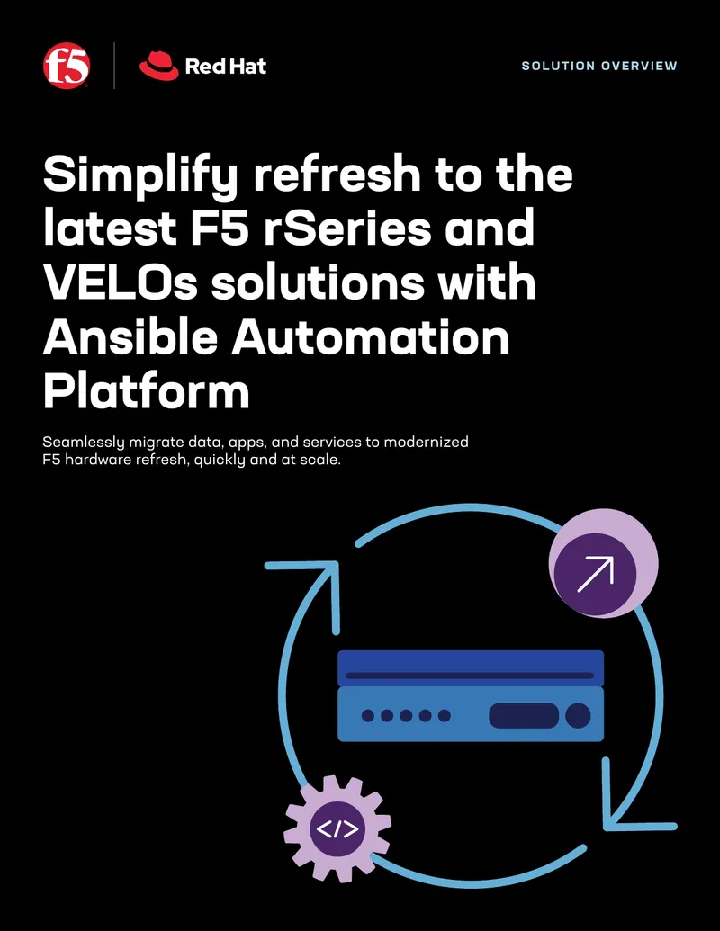 F5 rSeries and VELOs Solutions Upgrade Guide