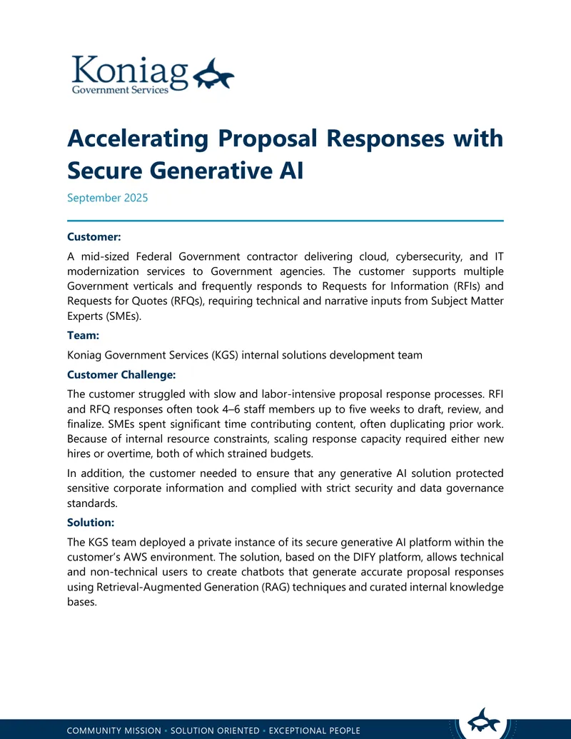 Accelerating Proposal Responses with Secure Generative AI