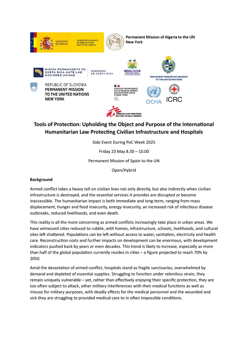 International Humanitarian Law and Civilian Infrastructure Protection