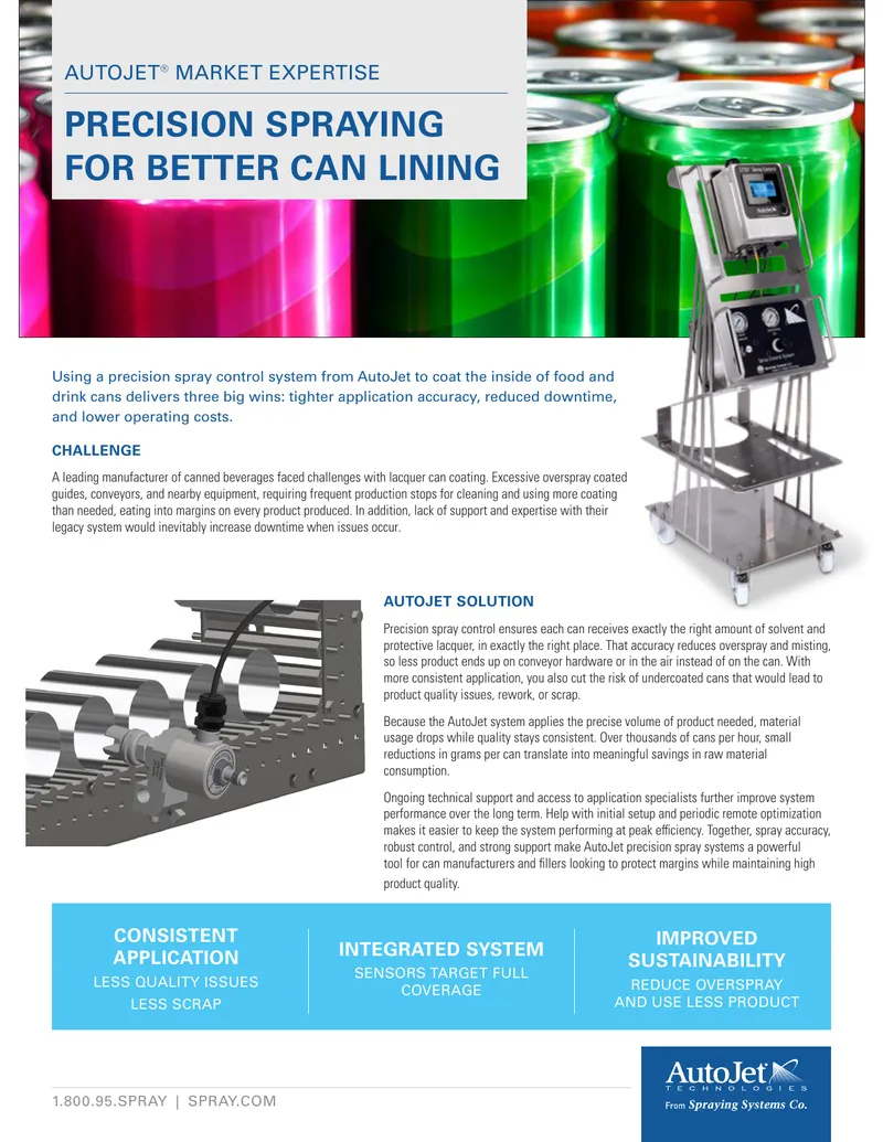 Precision Spray Control System for Beverage Cans