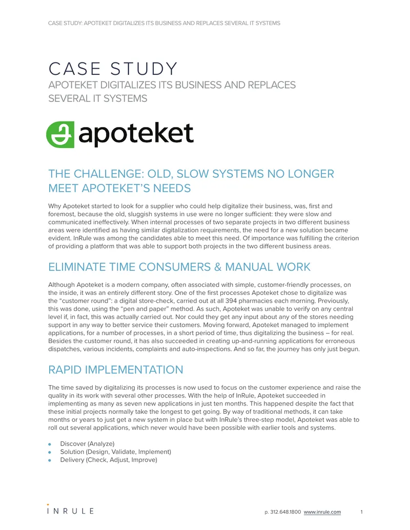 Apoteket Business Digitalization Case Study