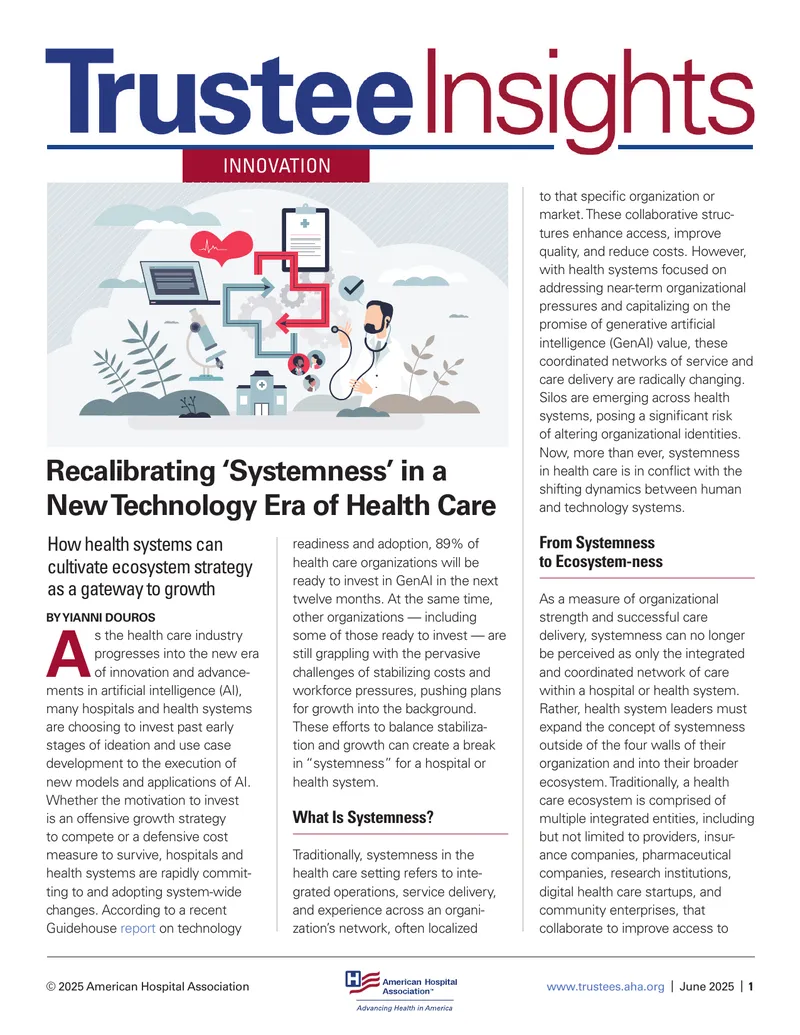 Recalibrating Systemness in Health Care Ecosystems