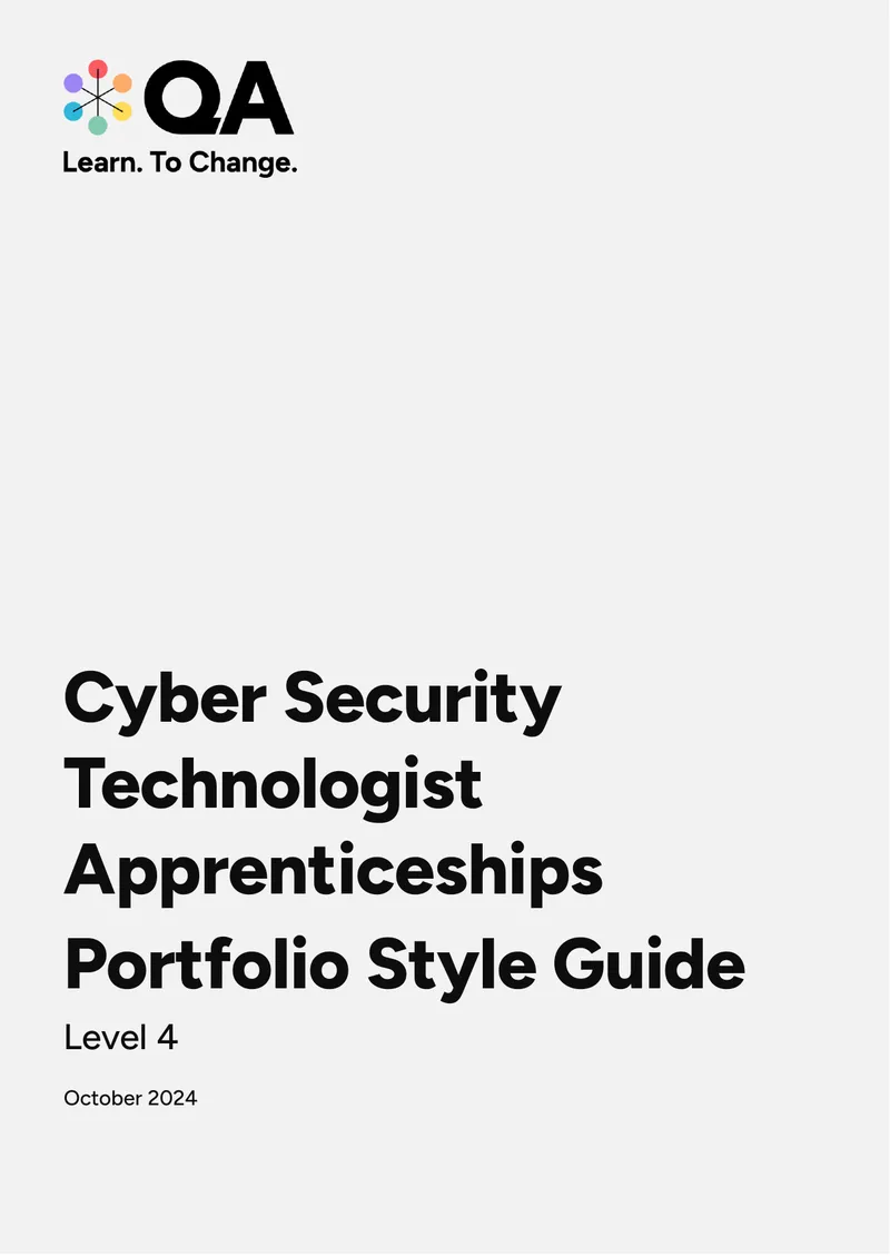 Cyber Security Technologist Apprenticeship Portfolio Guide