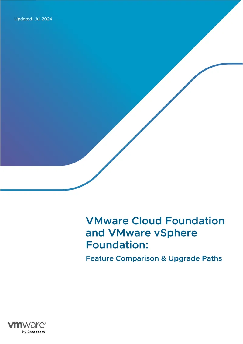 VMware Cloud Foundation and vSphere Foundation Feature Comparison