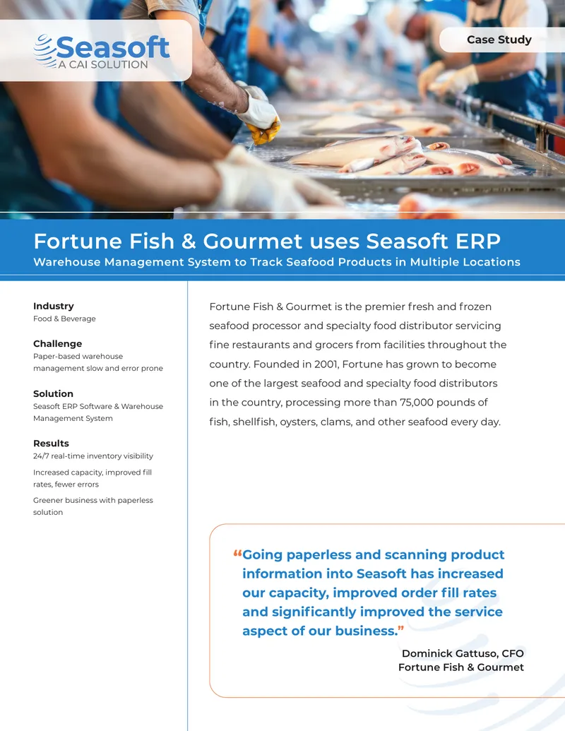 Fortune Fish & Gourmet Case Study on Inventory Management