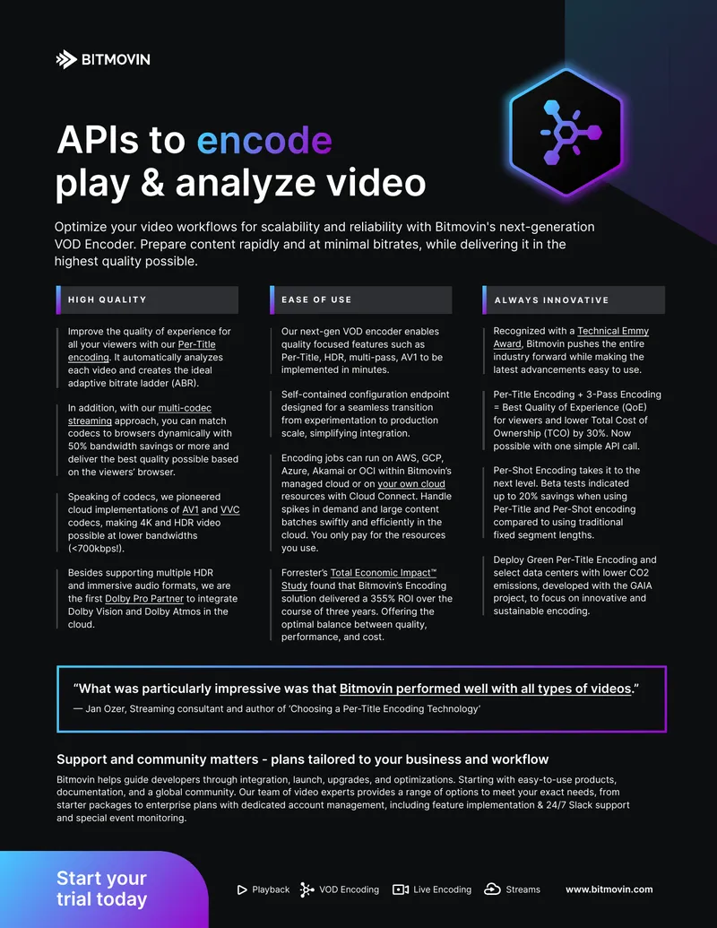 Next-Generation VOD Encoder Features and Capabilities
