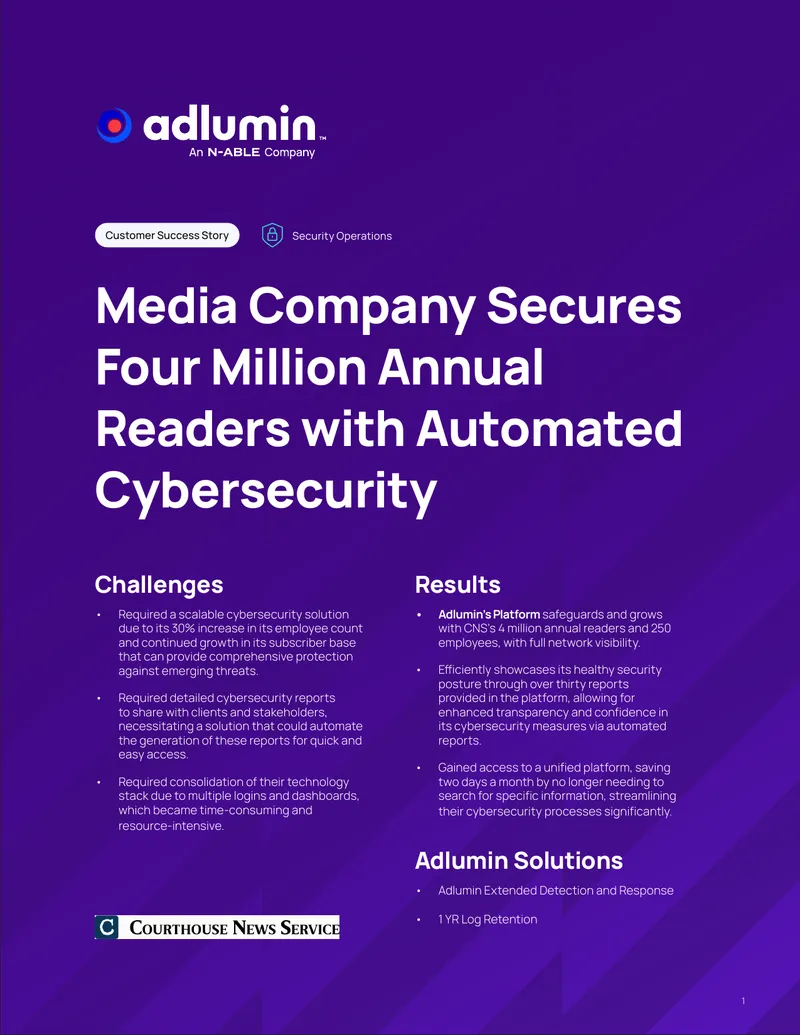 Media Company Implements Automated Cybersecurity Solution