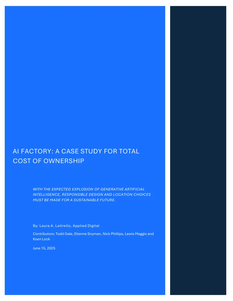 AI Factory Case Study on Total Cost of Ownership