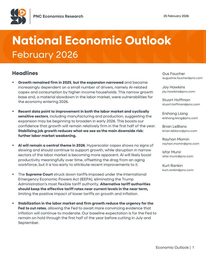 National Economic Outlook February 2026