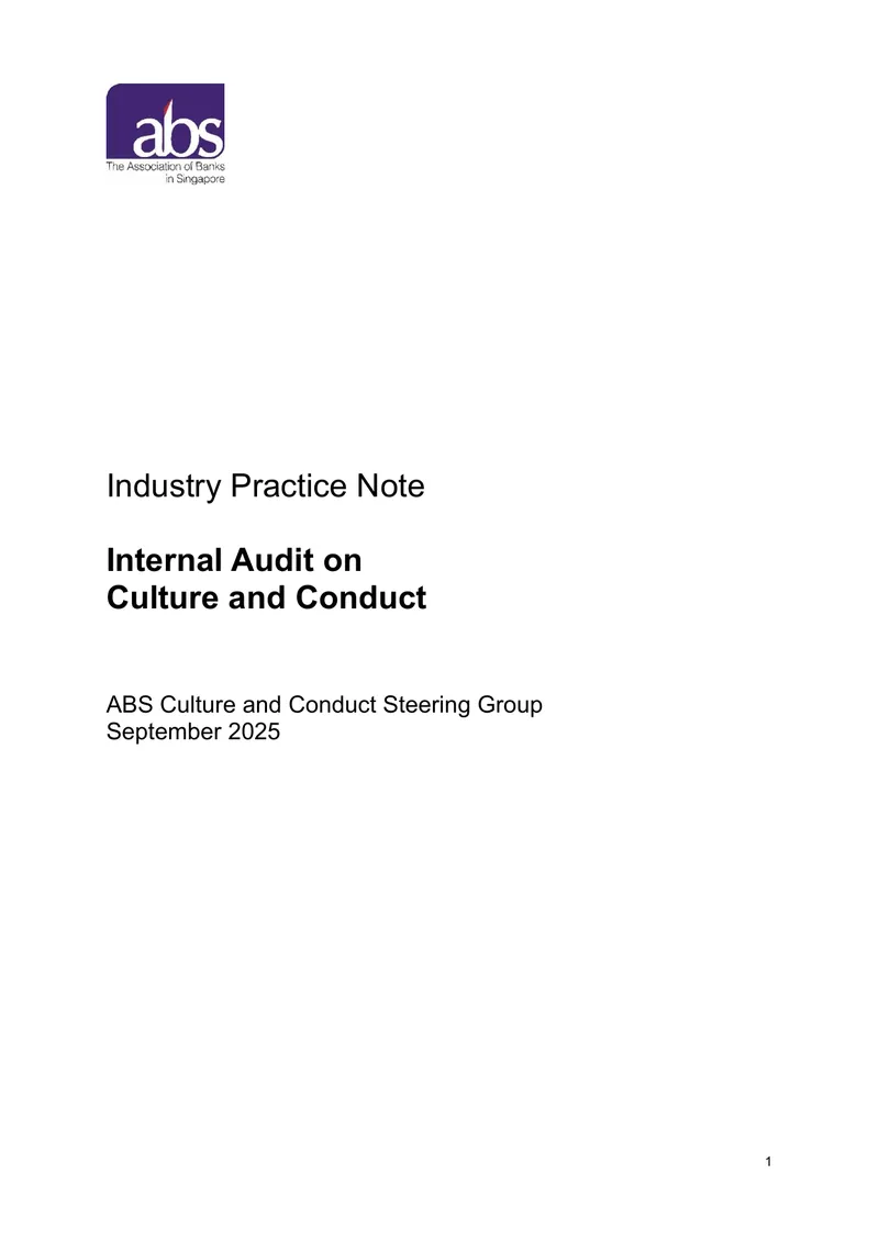 Internal Audit Practices for Culture and Conduct