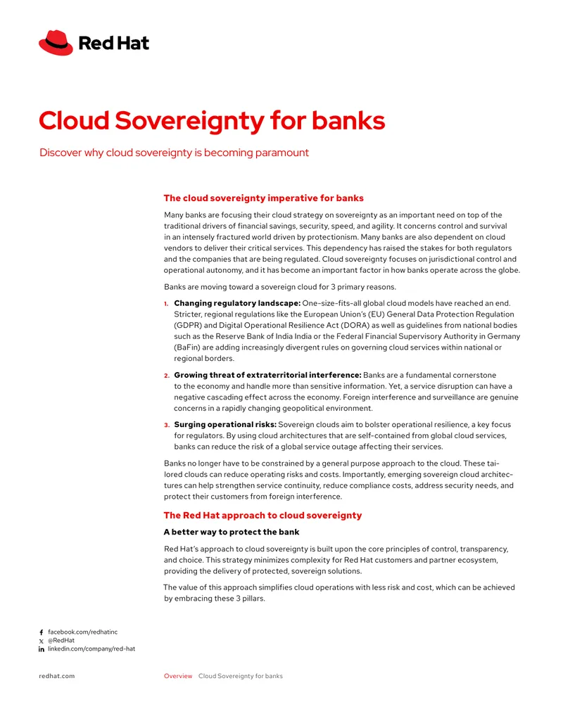 Cloud Sovereignty Imperative for Banks