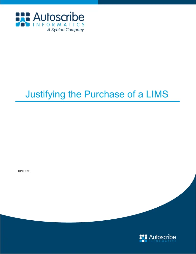 Justifying the Purchase of a Laboratory Information Management System
