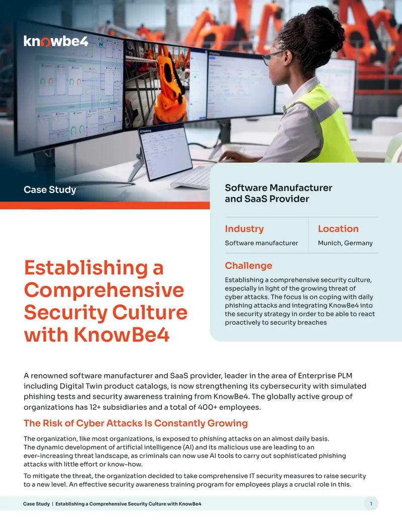 Establishing a Comprehensive Security Culture with KnowBe4
