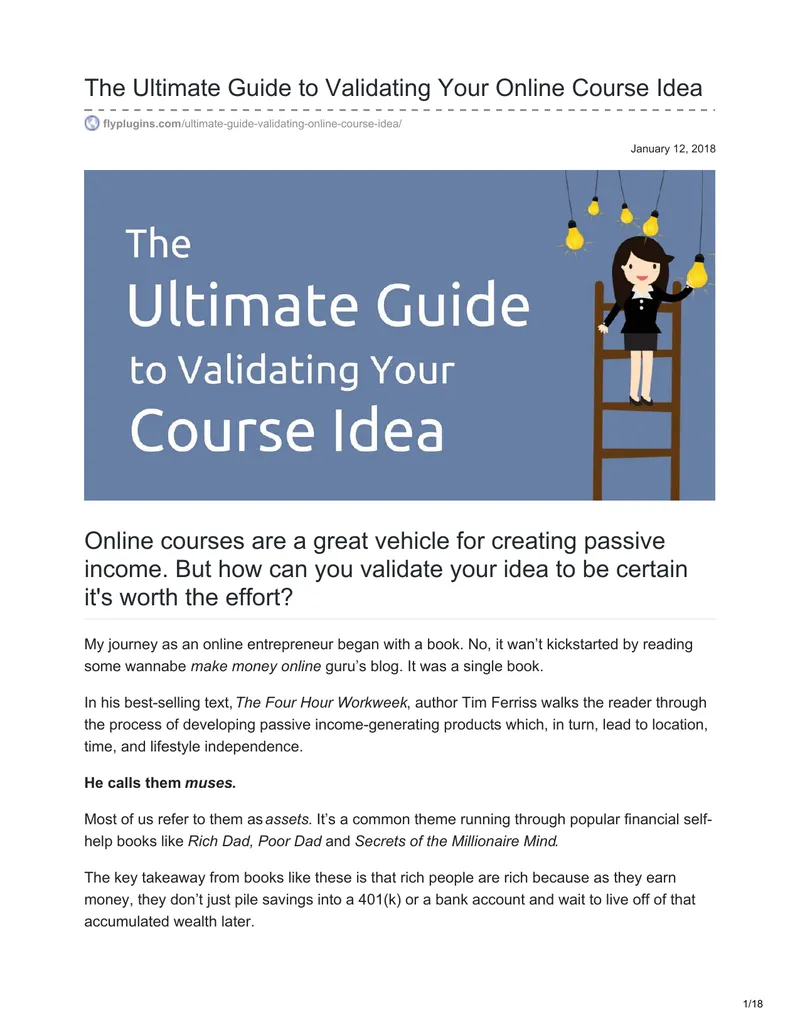 Guide to Validating Online Course Ideas