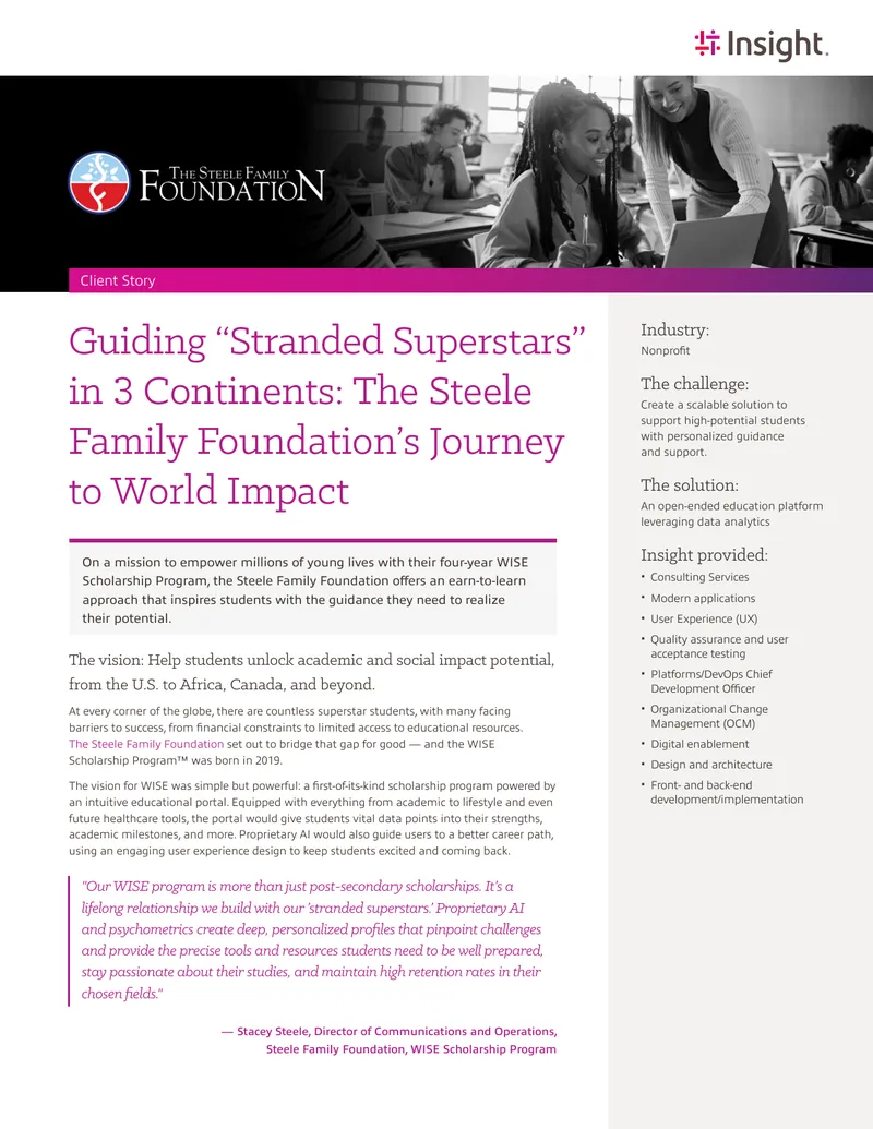 Steele Family Foundation WISE Scholarship Program Overview