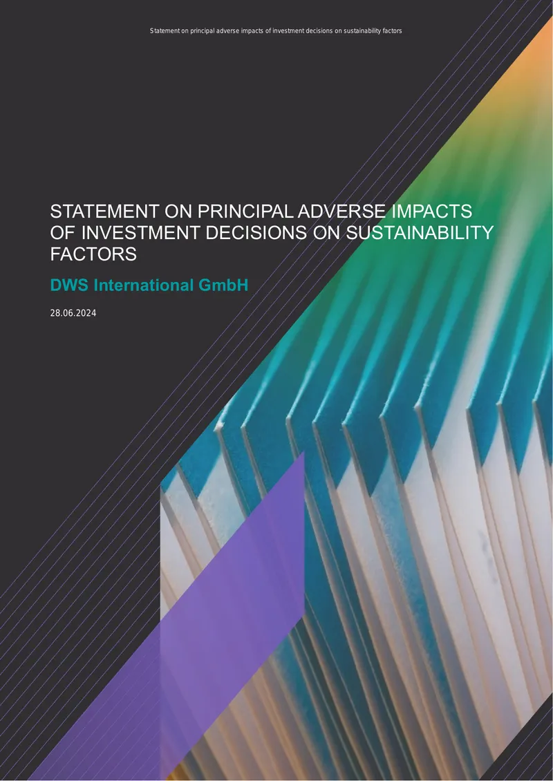 Statement on Principal Adverse Impacts of Investment Decisions