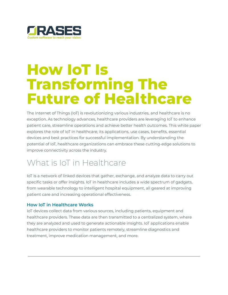IoT Applications and Benefits in Healthcare