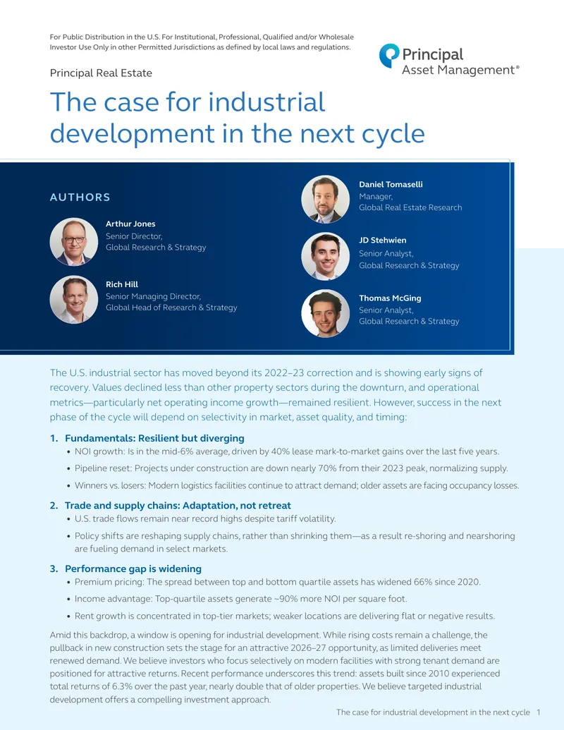 Industrial Development Outlook for the Next Cycle