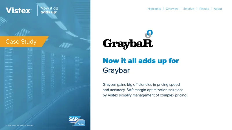 Graybar Pricing Management Optimization Case Study