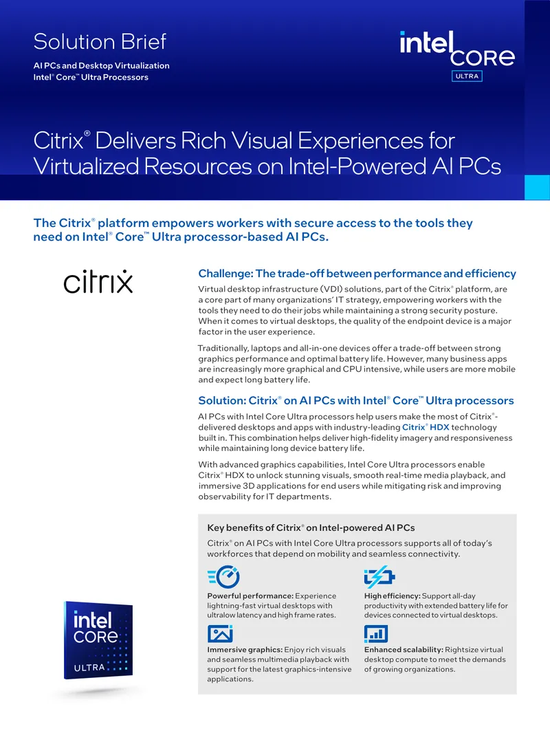 AI PCs and Desktop Virtualization with Citrix